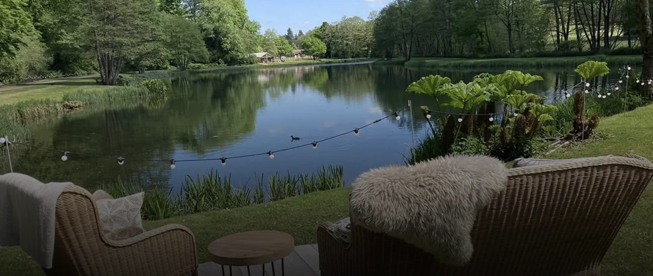 The Smokery view across the lake